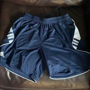 Adidas Navy Blue athletic shorts